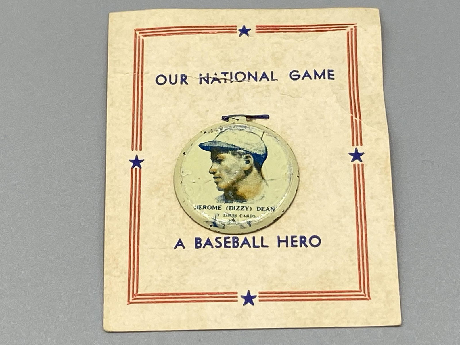 1938 PM8 Pin Dizzy Dean HOF: 1938 PM8 Pin Dizzy Dean HOF
