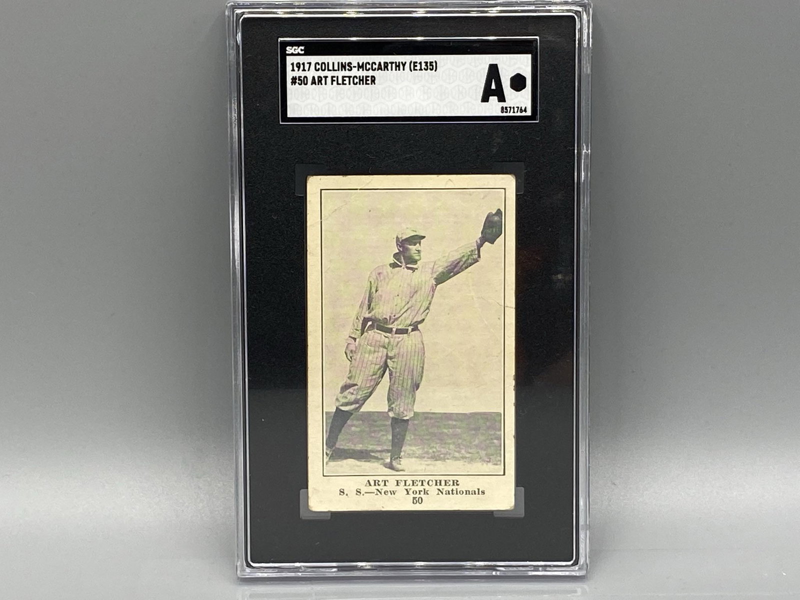 1917 Collins McCarthy Art Fletcher SGC Authentic Scarce: 1917 Collins McCarthy Art Fletcher SGC Authentic Scarce Issue