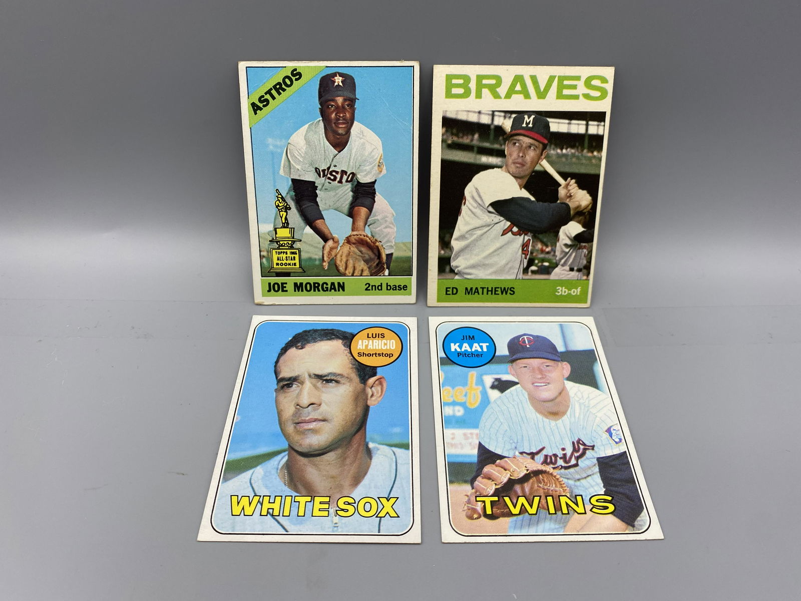 1964-1969 Topps Baseball Star Player Cards - Lot of 4 - (1 of 4)