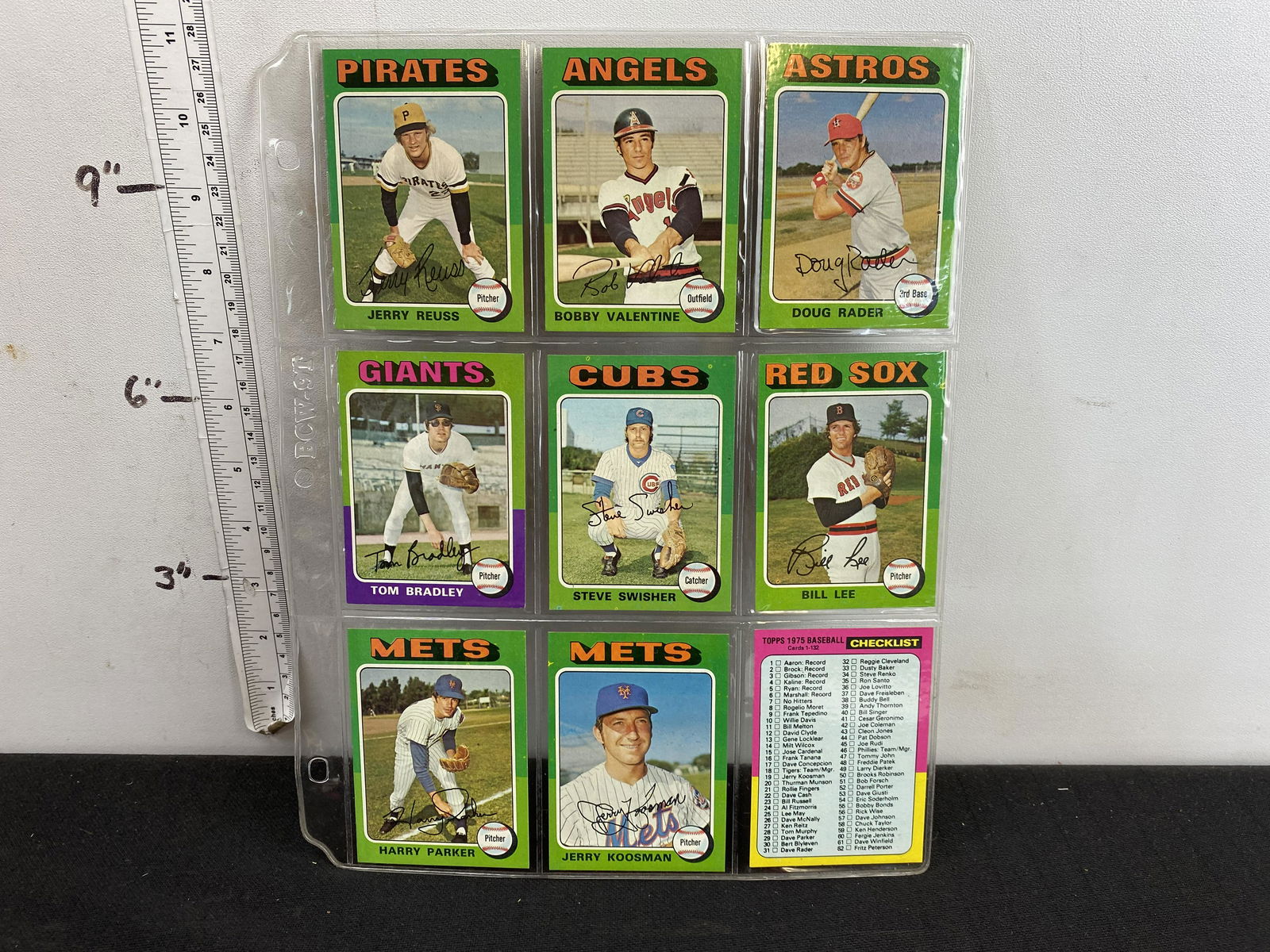 1975 Topps Blank Back Error Lot- 9 Cards (1 of 2)