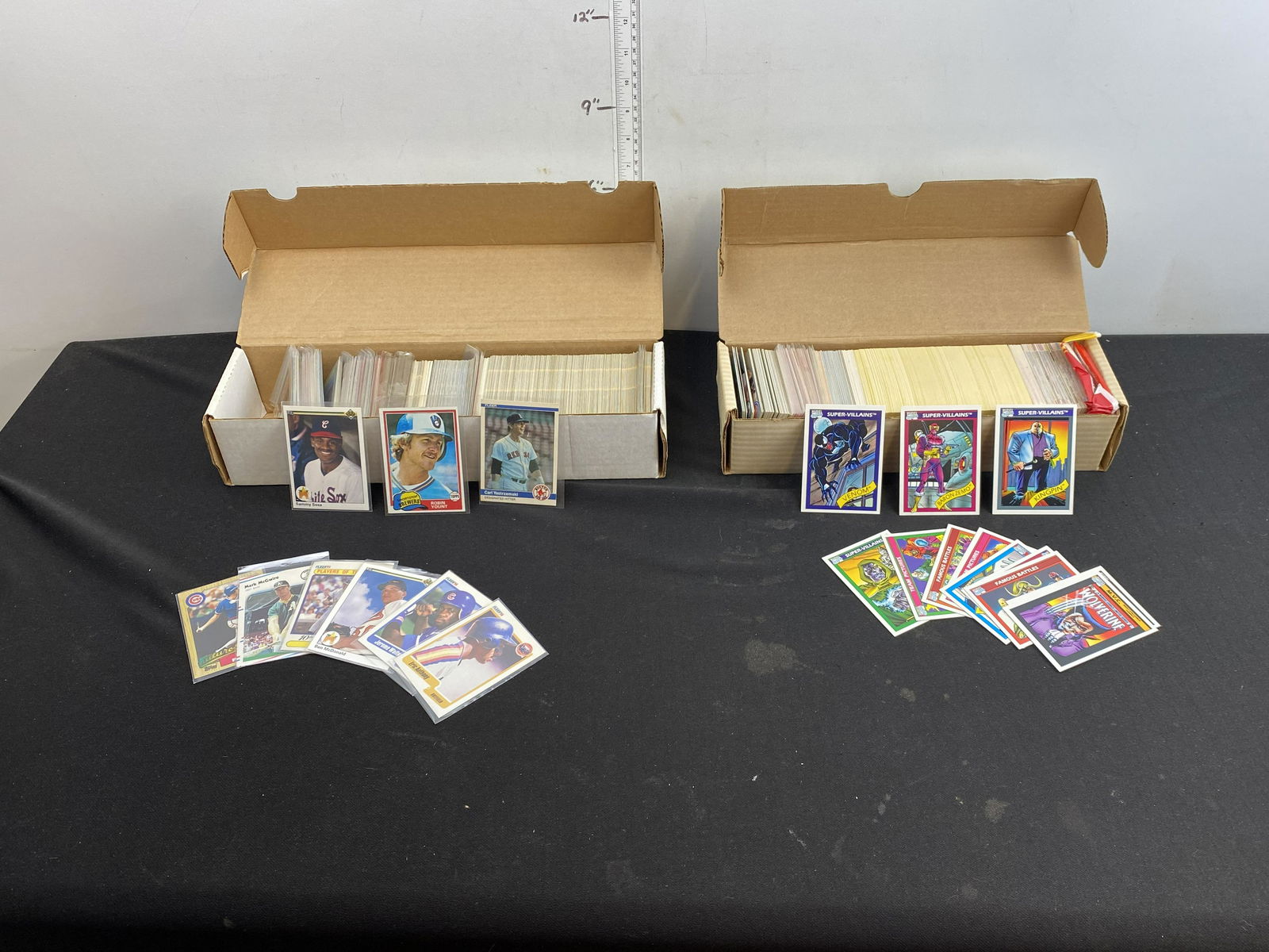 Boxes of Assorted Sports Cards & (12) 1990 Impel Marvel (1 of 3)