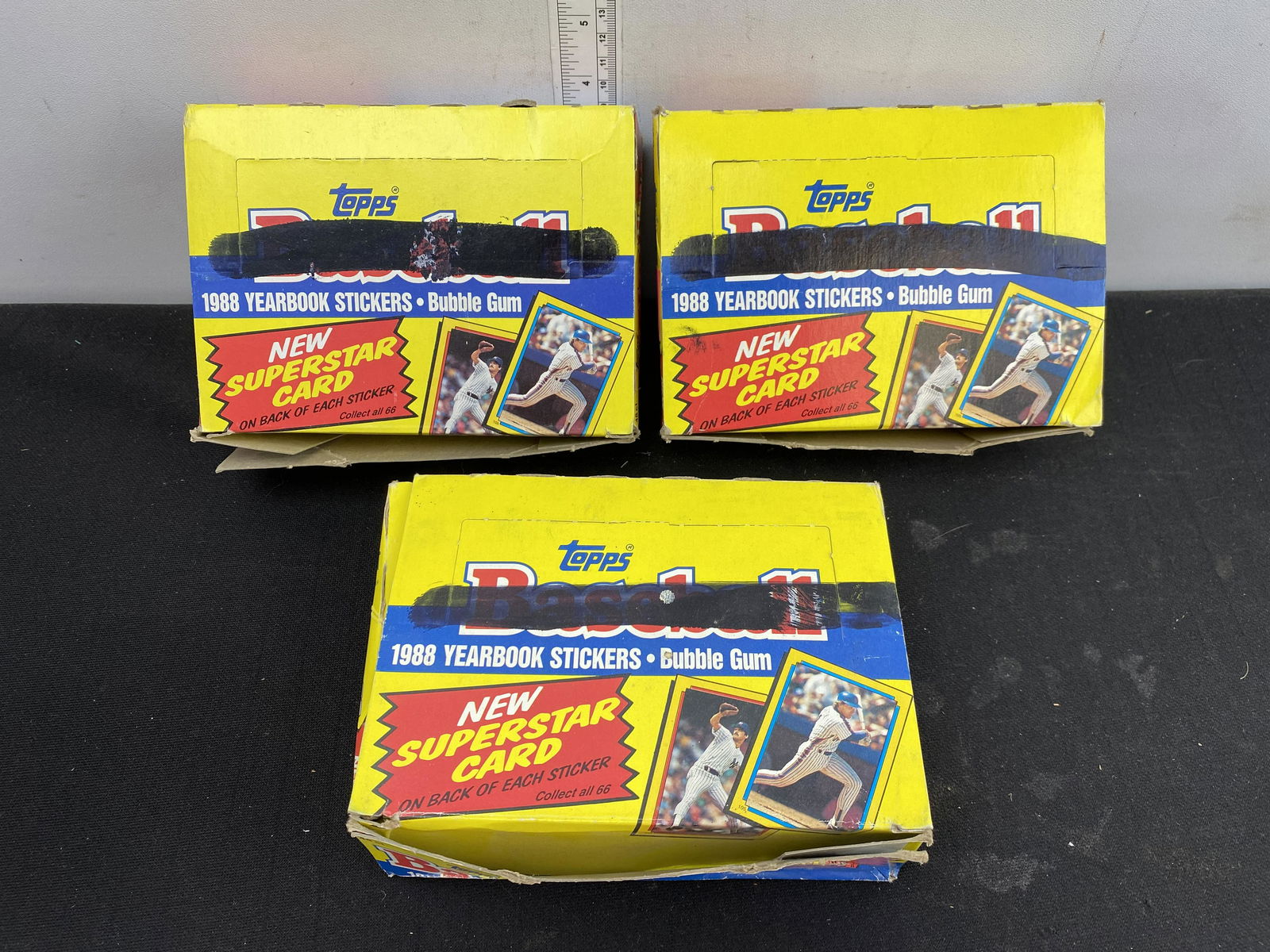 1988 Topps Baseball Sticker Card Unopened Boxes - Lot (1 of 2)