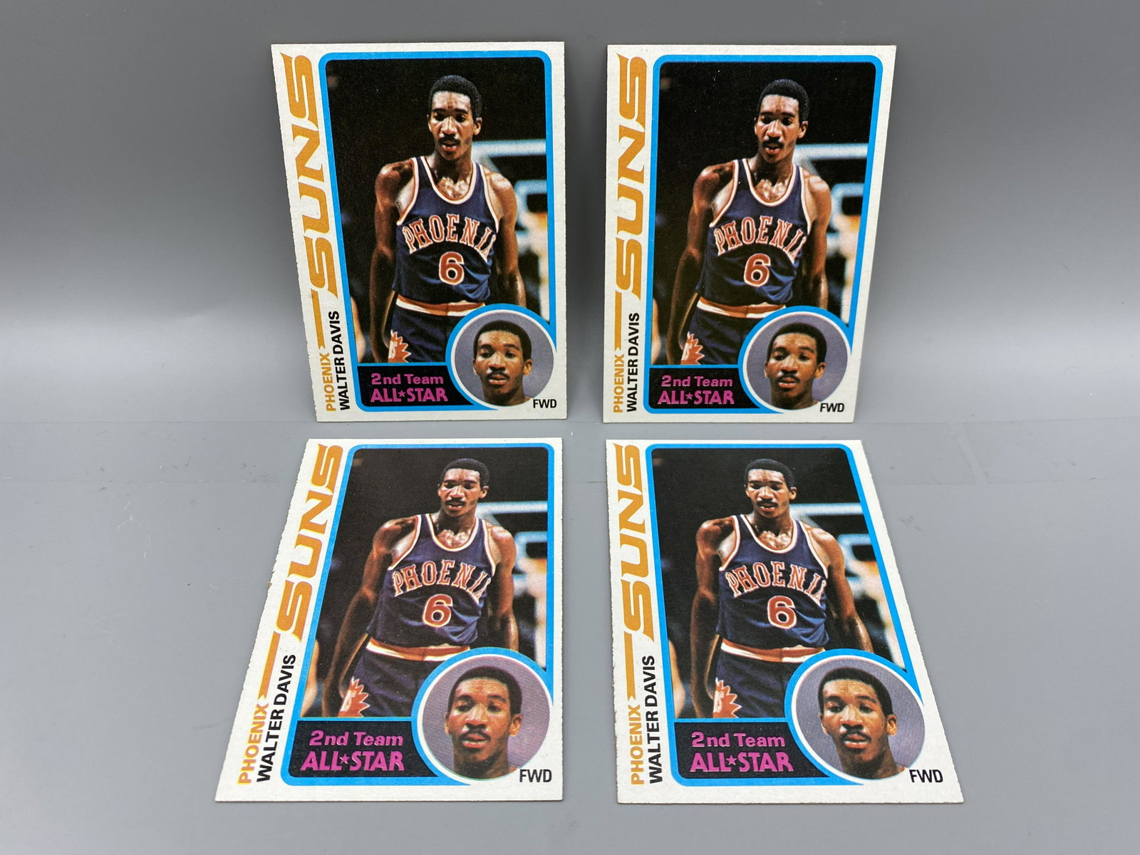 1978-79 Topps Walter Davis RCs #10 Lot of 4 Cards: 1978-79 Topps Walter Davis RCs #10 Lot of 4 Cards