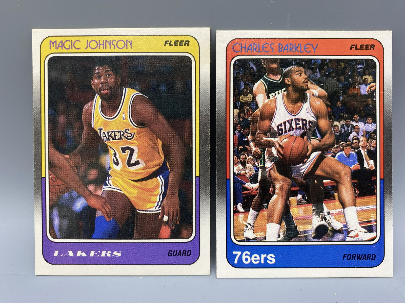 1988 Fleer Magic Johnson #67 & Charles Barkley #85 (1 of 2)
