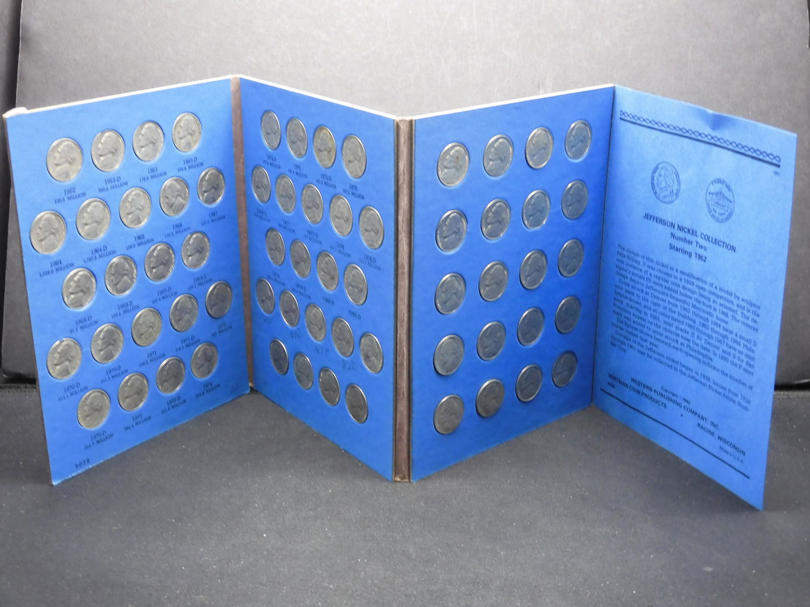 Whitman Jefferson Nickel Folder Set from 1962 to 1995 (1 of 8)