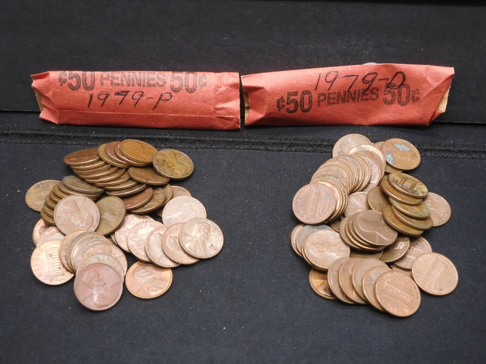 100 Copper Lincoln Memorial Cents Mostly 1979 P & D (1 of 11)