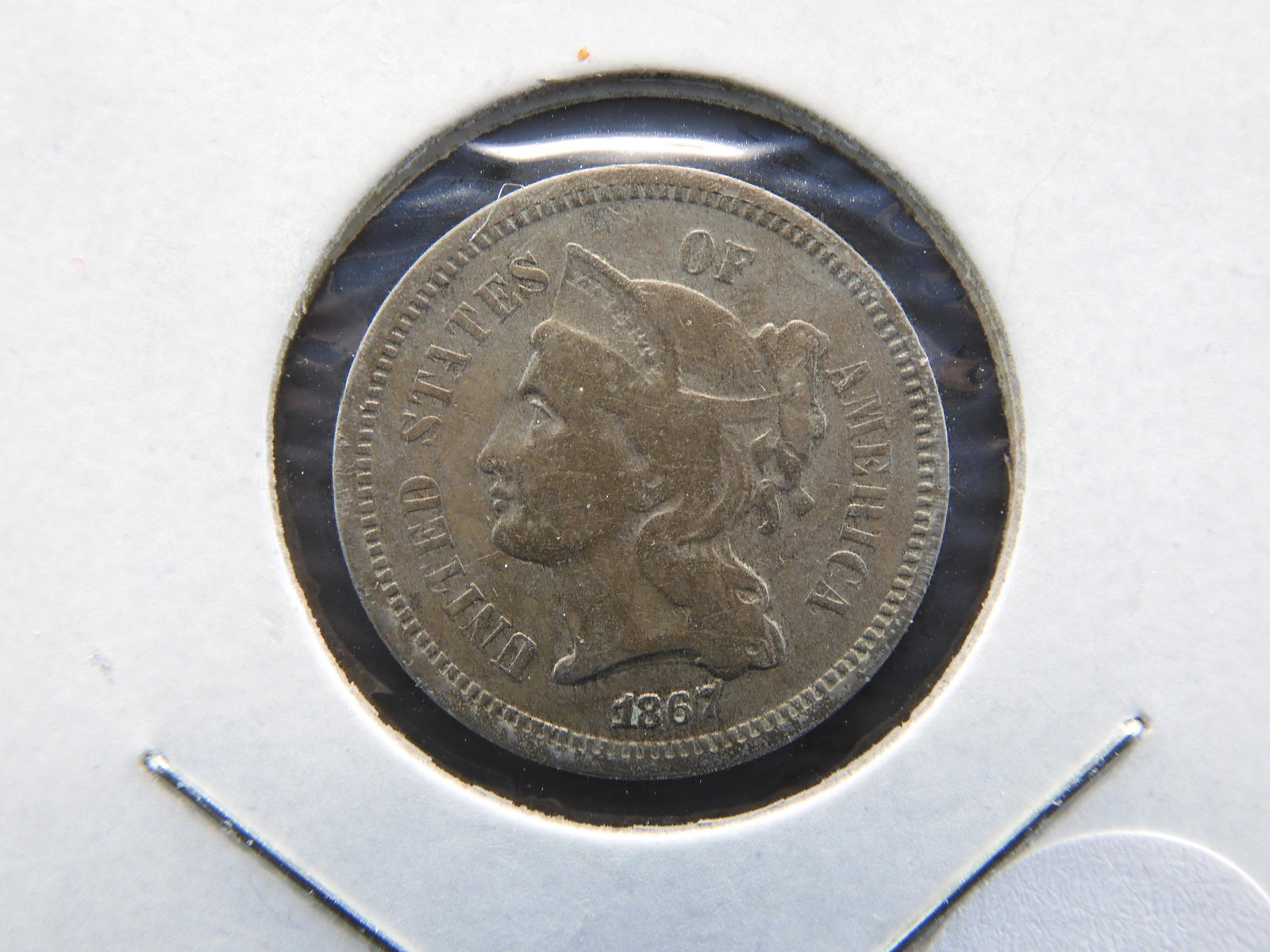 1867 3 Cent Nickel- Nice Details (1 of 3)
