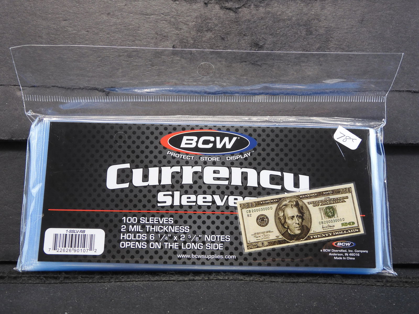 100 CURRENCY SLEEVES, NEW/SEALED (1 of 2)