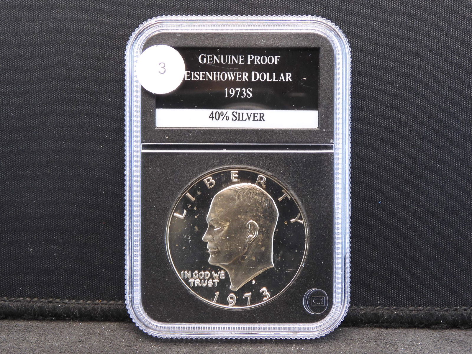 1973-S Silver Ike Dollar in slab.    GEM Proof.  TOUGH (1 of 4)