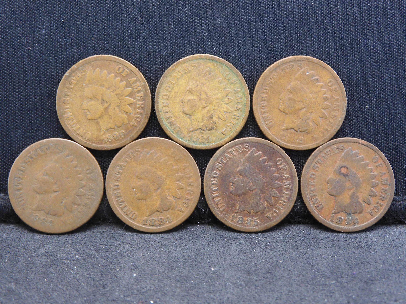 1880, 1881, 1882, 1883, 1884, 1885, 1886 Indian Head (1 of 2)