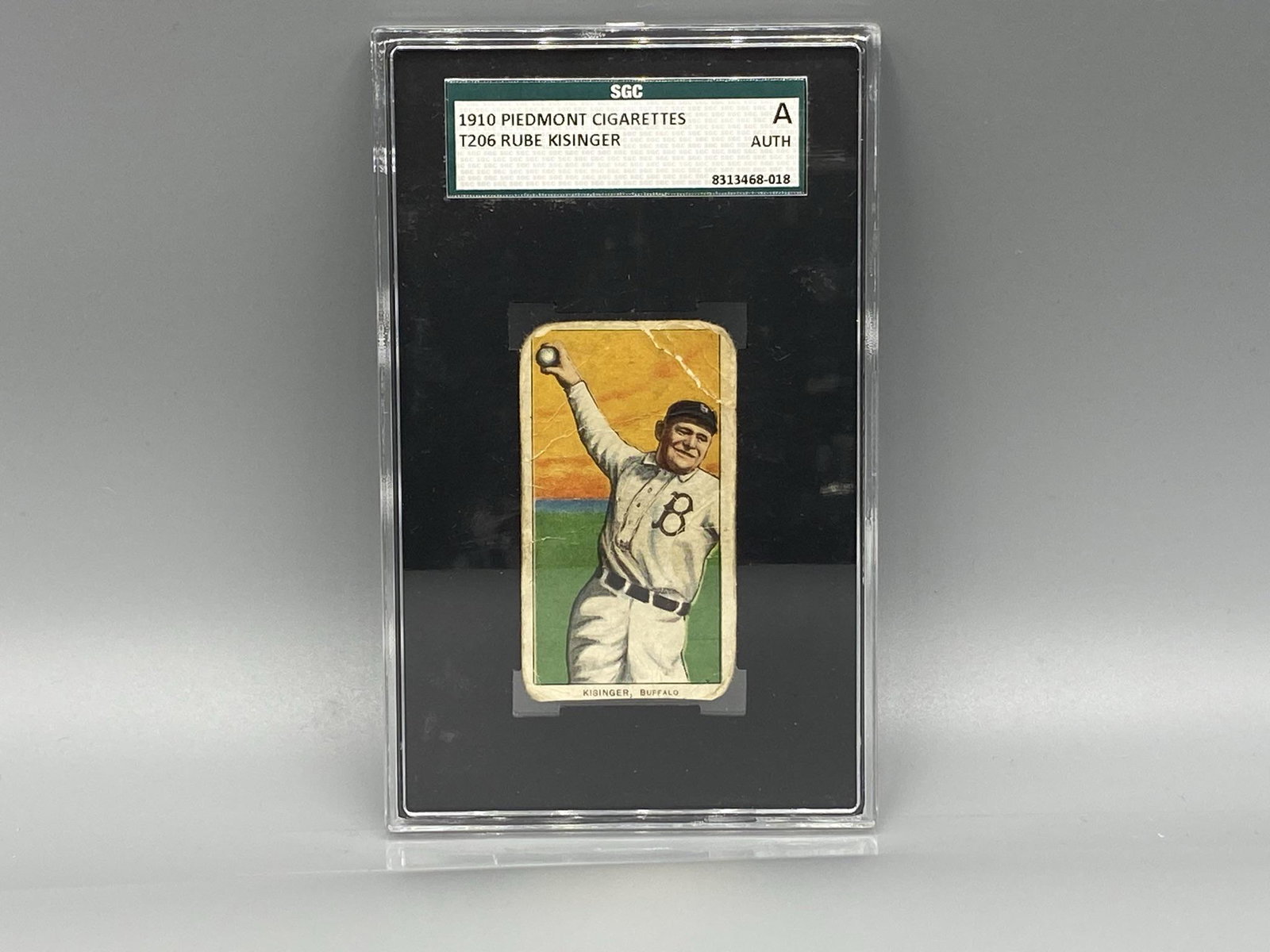 1909-11 T206 Rube Kissinger SGC Authentic: 1909-11 T206 Rube Kissinger SGC Authentic