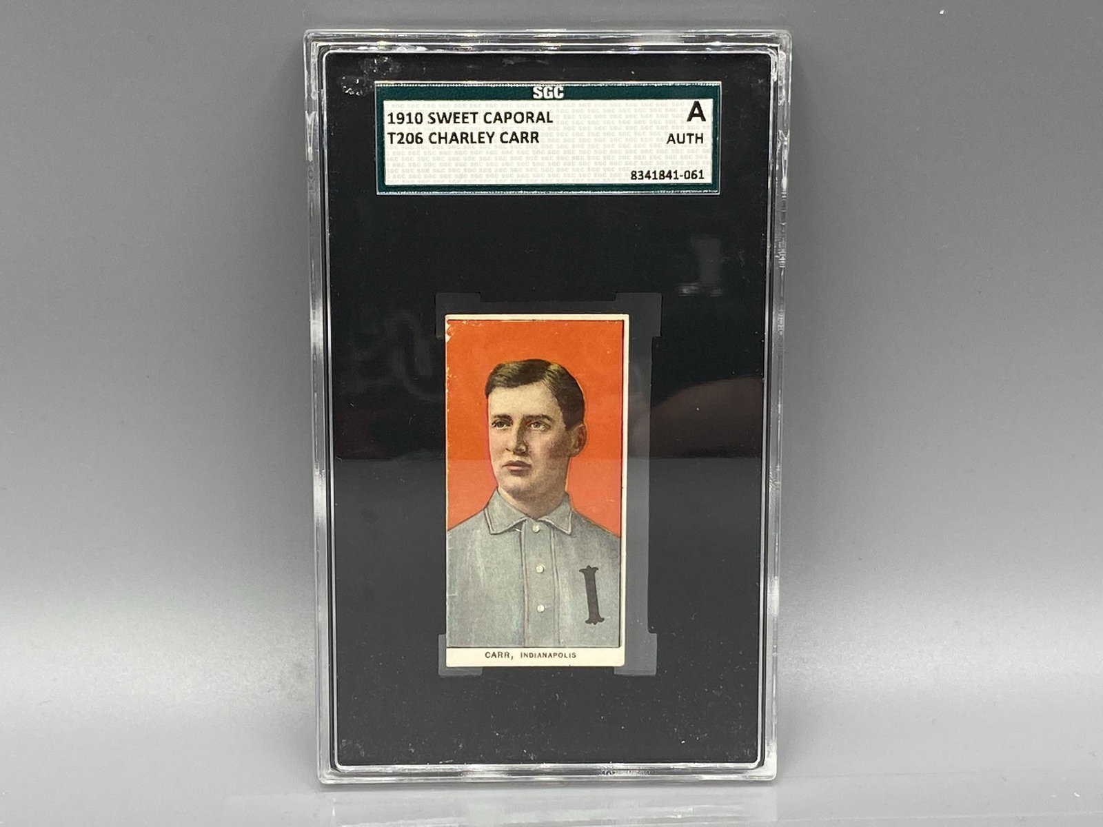 1909-11 T206 Charley Carr SGC Authentic: 1909-11 T206 Charley Carr SGC Authentic