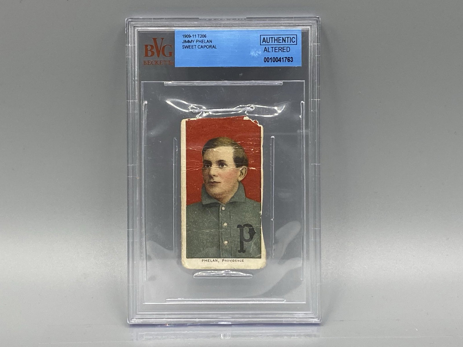 1909-11 T206 Jimmy Phelan BVG Authentic: 1909-11 T206 Jimmy Phelan BVG Authentic