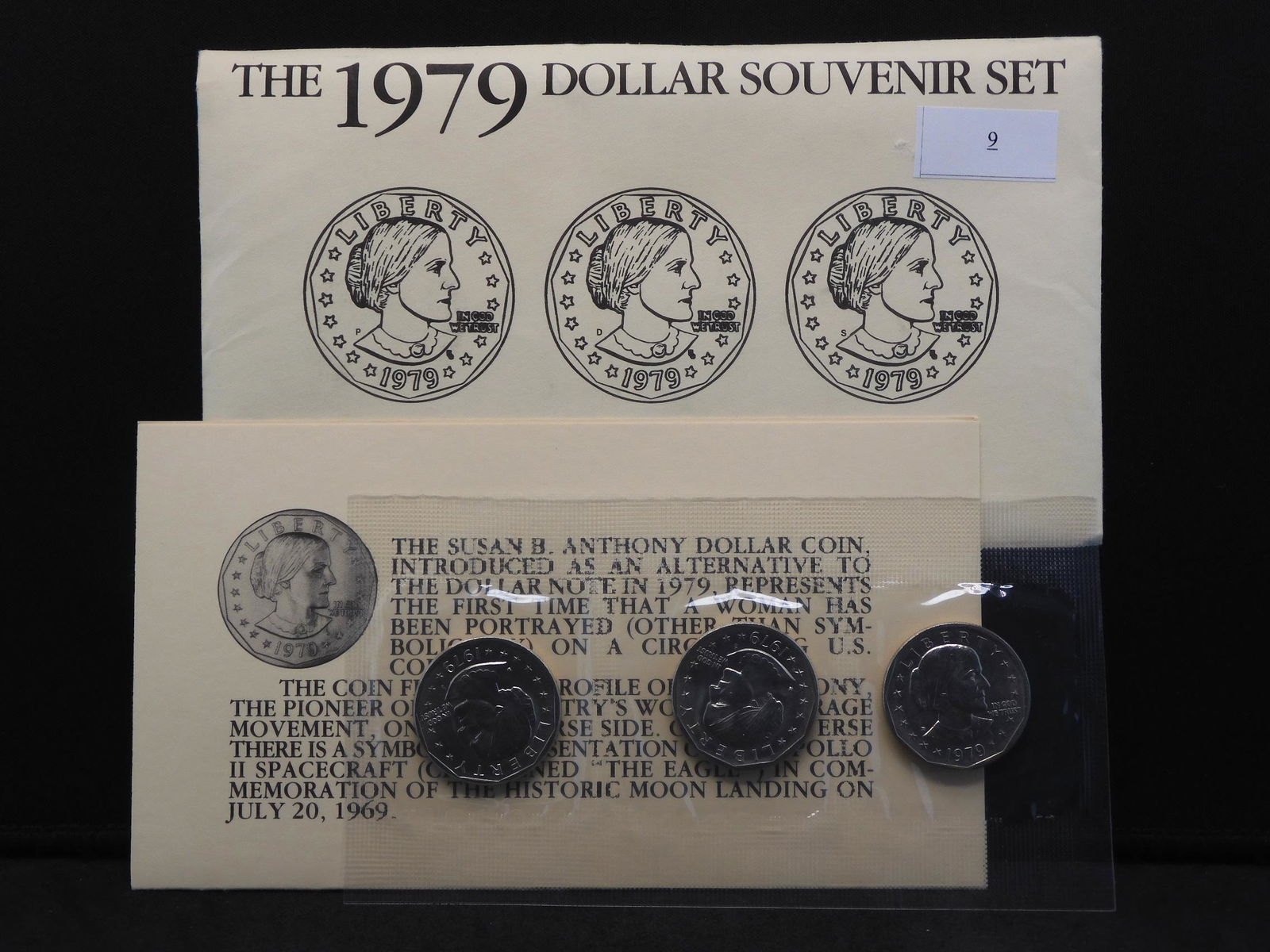 1979 Susan B. Anthony Souvenir 3 Dollar Set OGP (1 of 3)