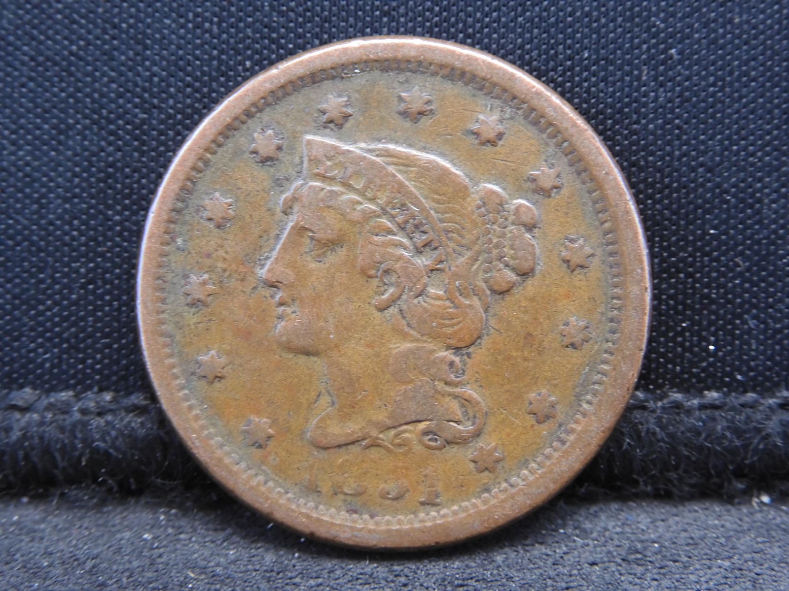 1851 Braided Hair Large Cent - Nice Condition (1 of 2)