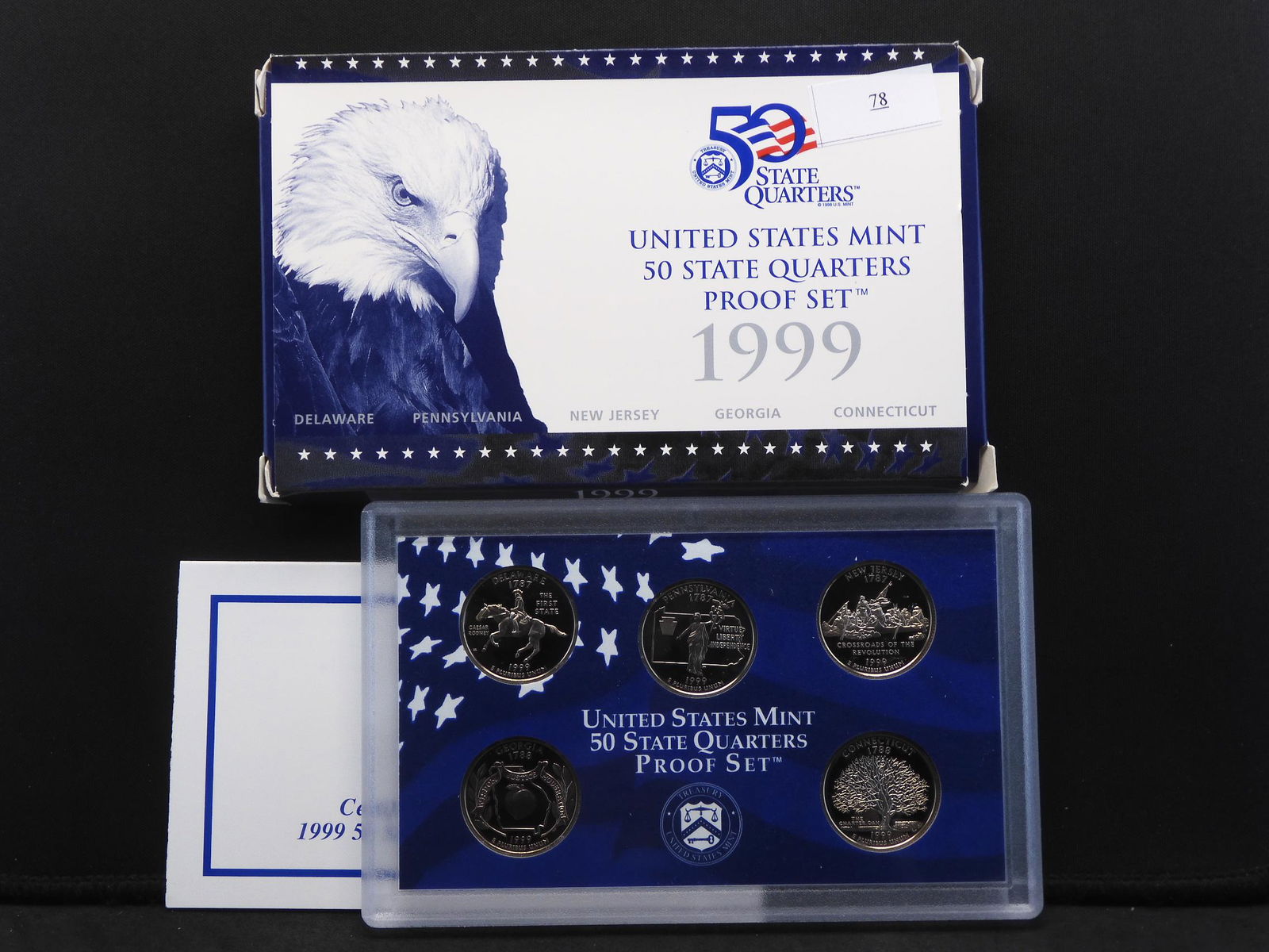 1999-S U.S. Proof Statehood 5 Quarter Set - 1st Year of (1 of 4)