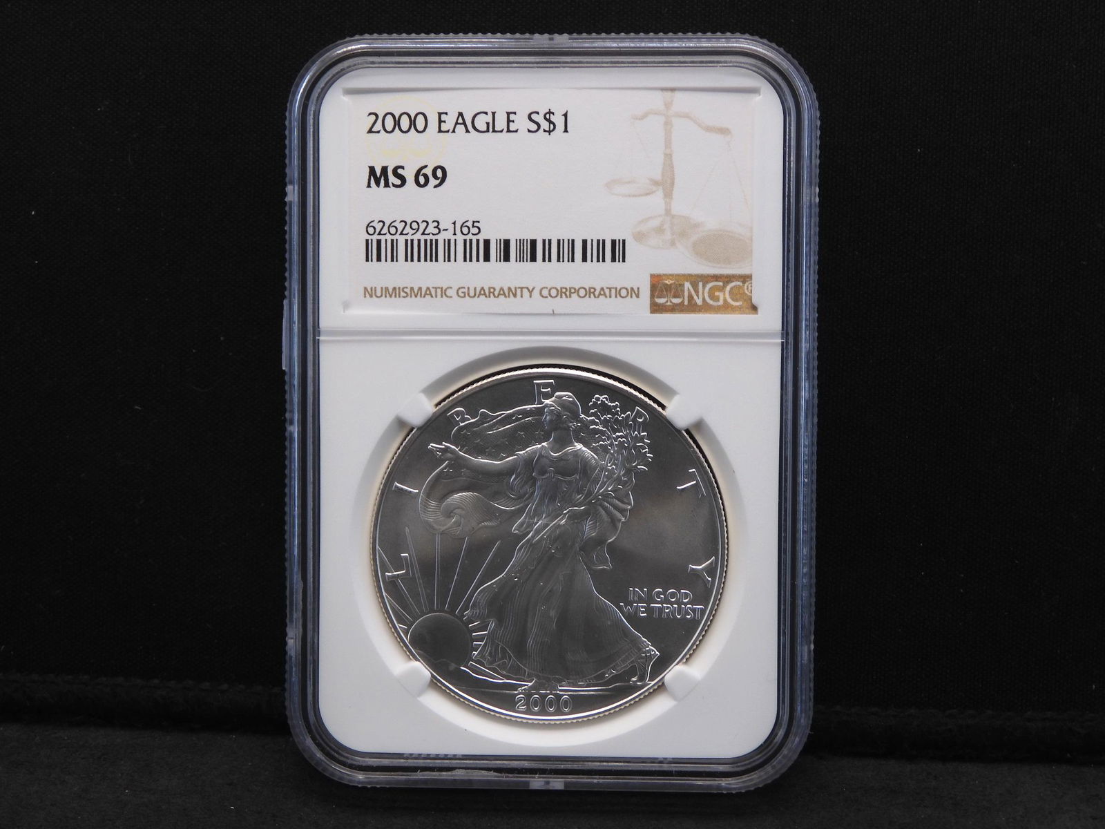 2000 NGC MS69 American Silver Eagle - Near Perfect! One (1 of 4)
