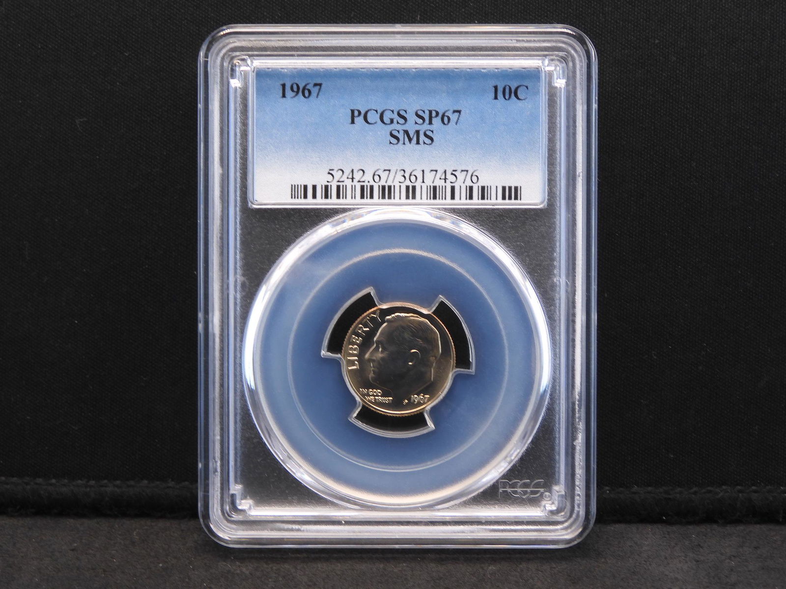 1967 PCGS SP67 SMS Special Mint Set Roosevelt Dime: 1967 PCGS SP67 SMS Special Mint Set Roosevelt Dime