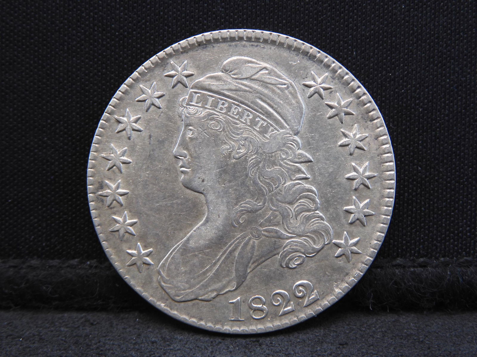 1822 Capped Bust Silver Half Dollar - HUGE LUSTER & (1 of 2)