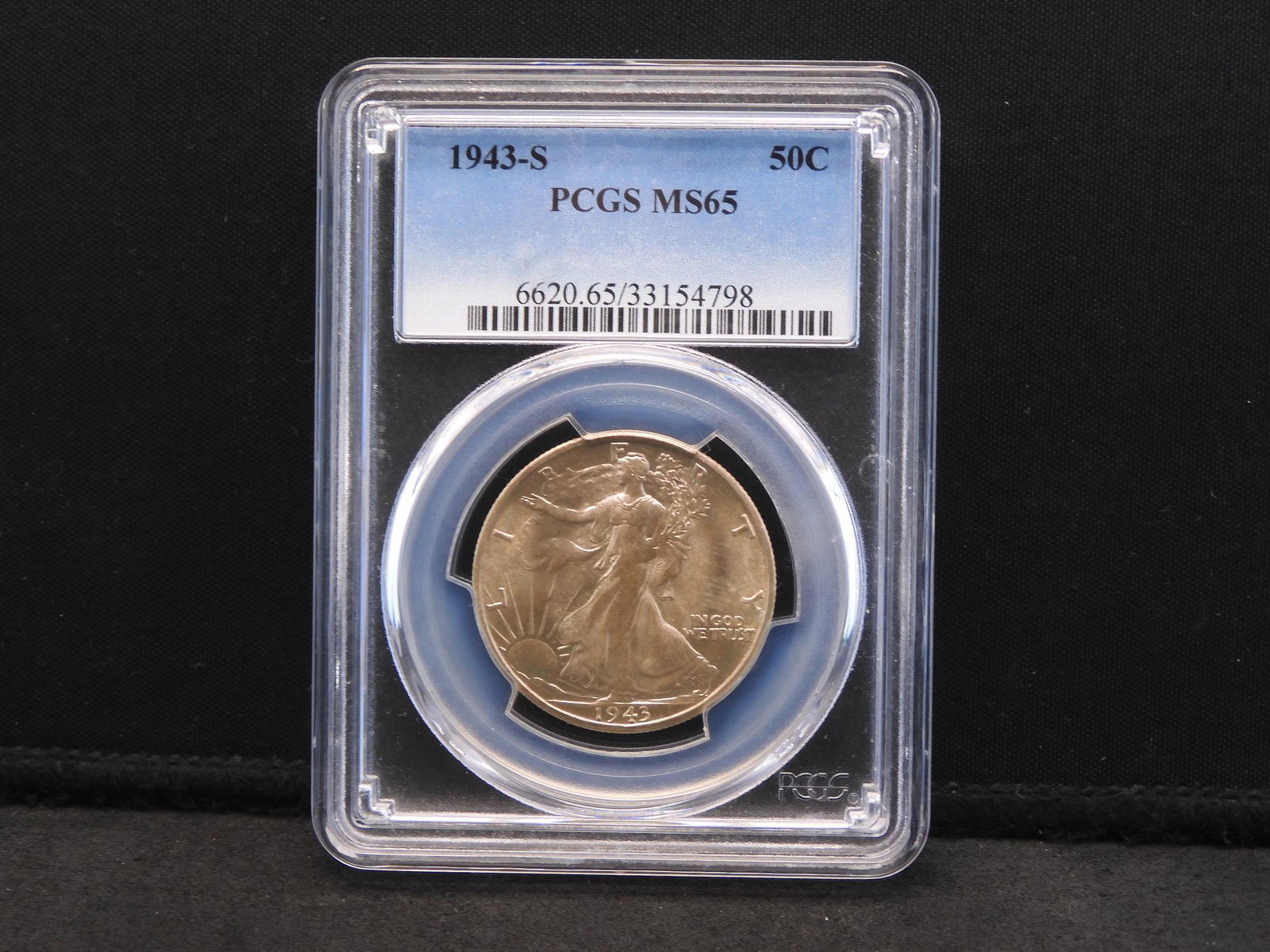 1943-S PCGS MS65 Walking Liberty Silver Half Dollar (1 of 4)