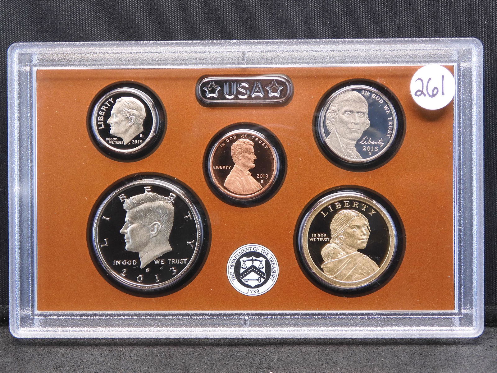 2013-S U.S. Proof 5 Coin Proof Set in Hard Plastic Case (1 of 2)