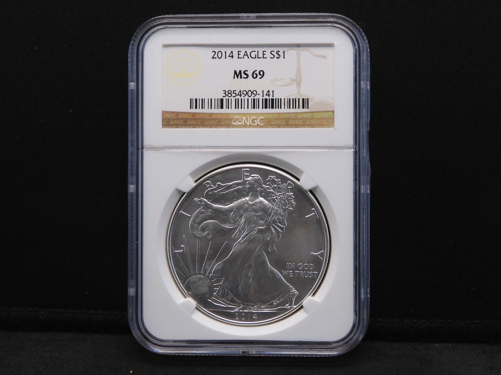 2014 NGC MS69 American Silver Eagle - Near Perfect (1 of 4)
