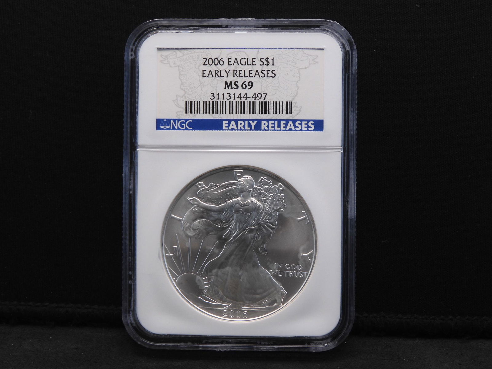 2006 NGC MS69 Early Releases American Silver Eagle. One (1 of 4)