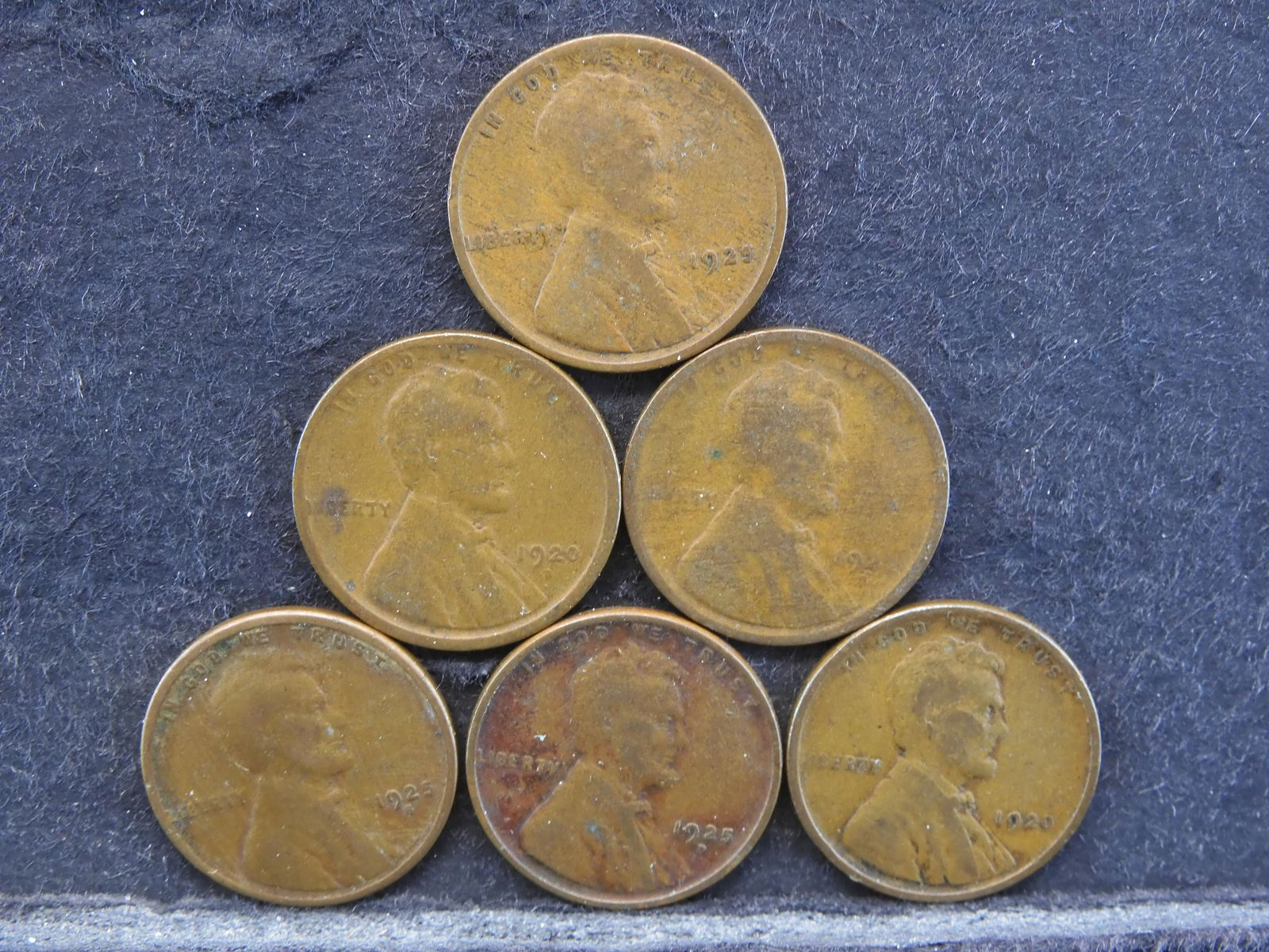1920 P,S,D & (3) 1925 P,S,D Lincoln Wheat Cents (1 of 2)