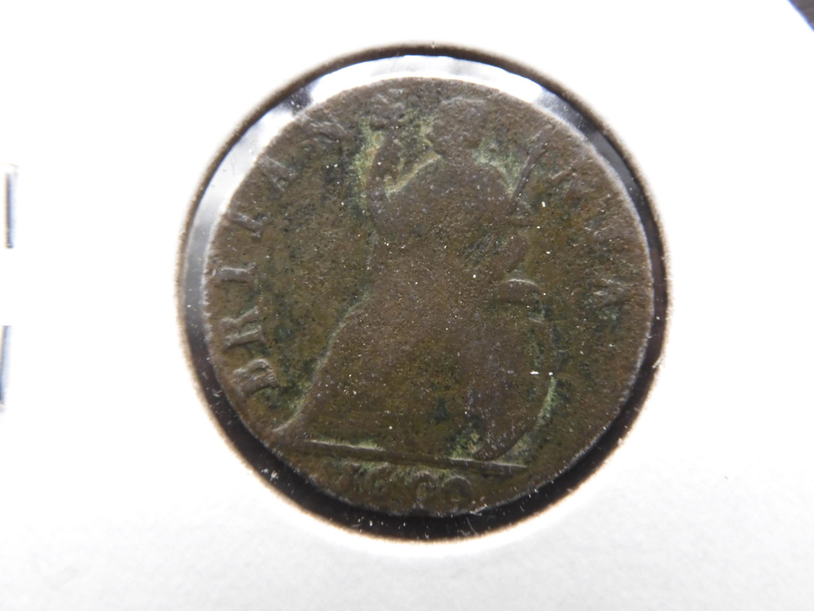 1693 Great Britain Farthing. (1 of 3)