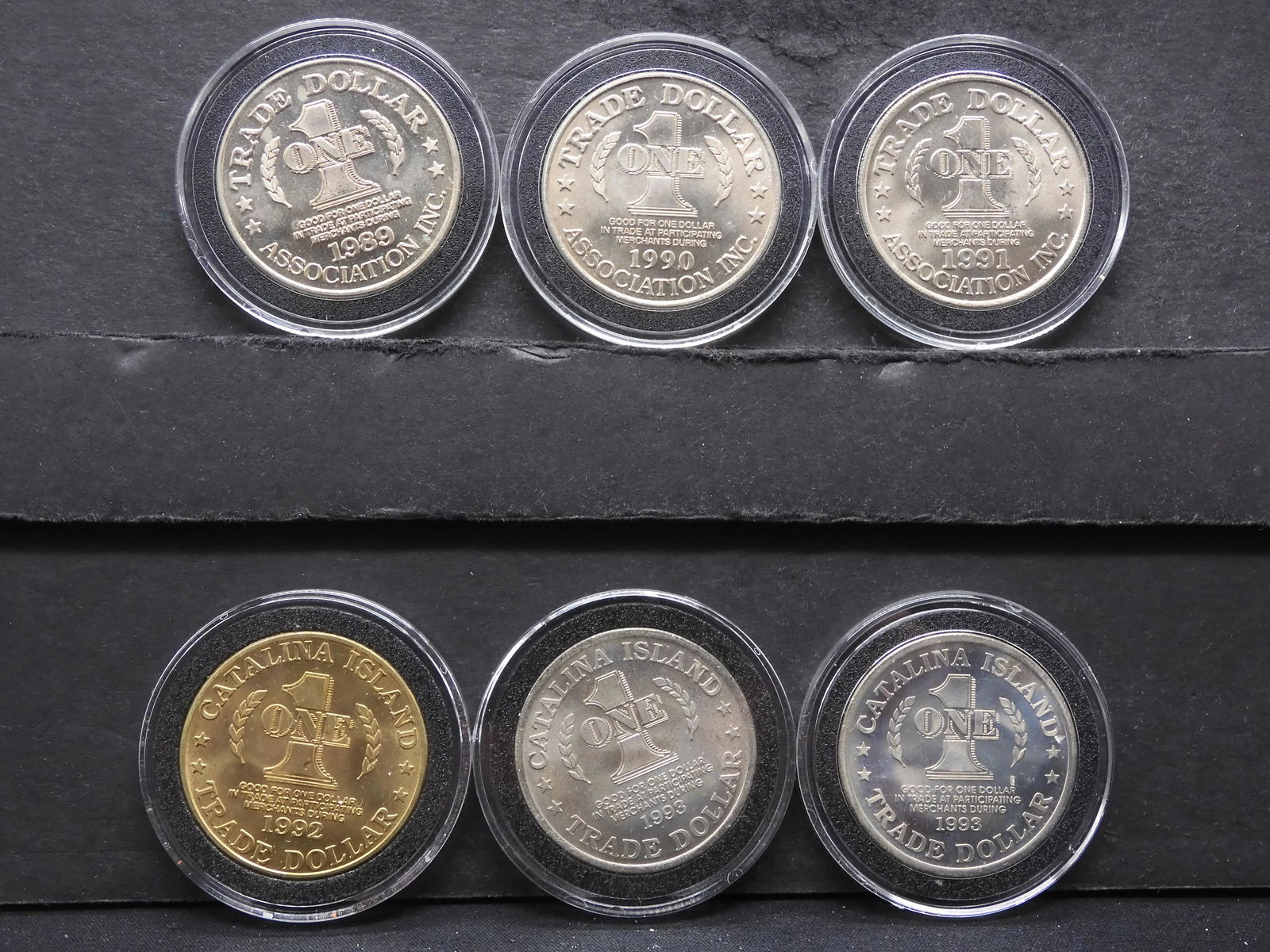 6 - Santa Catalina Island, California Trade Dollars. (1 of 5)