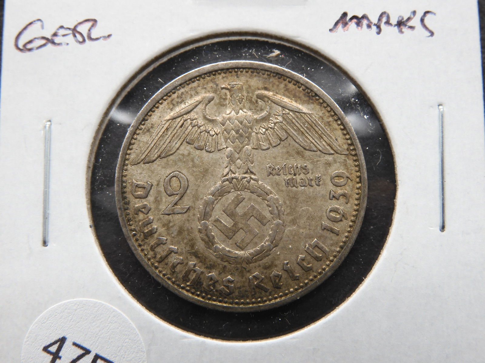 1939 Germany 2 Marks.  Silver. (1 of 3)