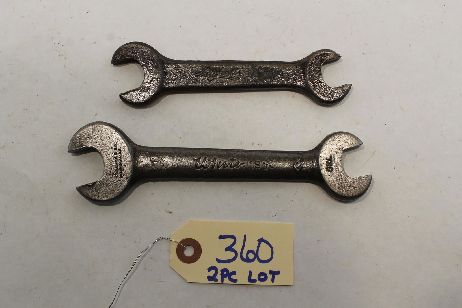 2 pc Lot White Steam Car Wrench and Mitchell Automobile (1 of 2)