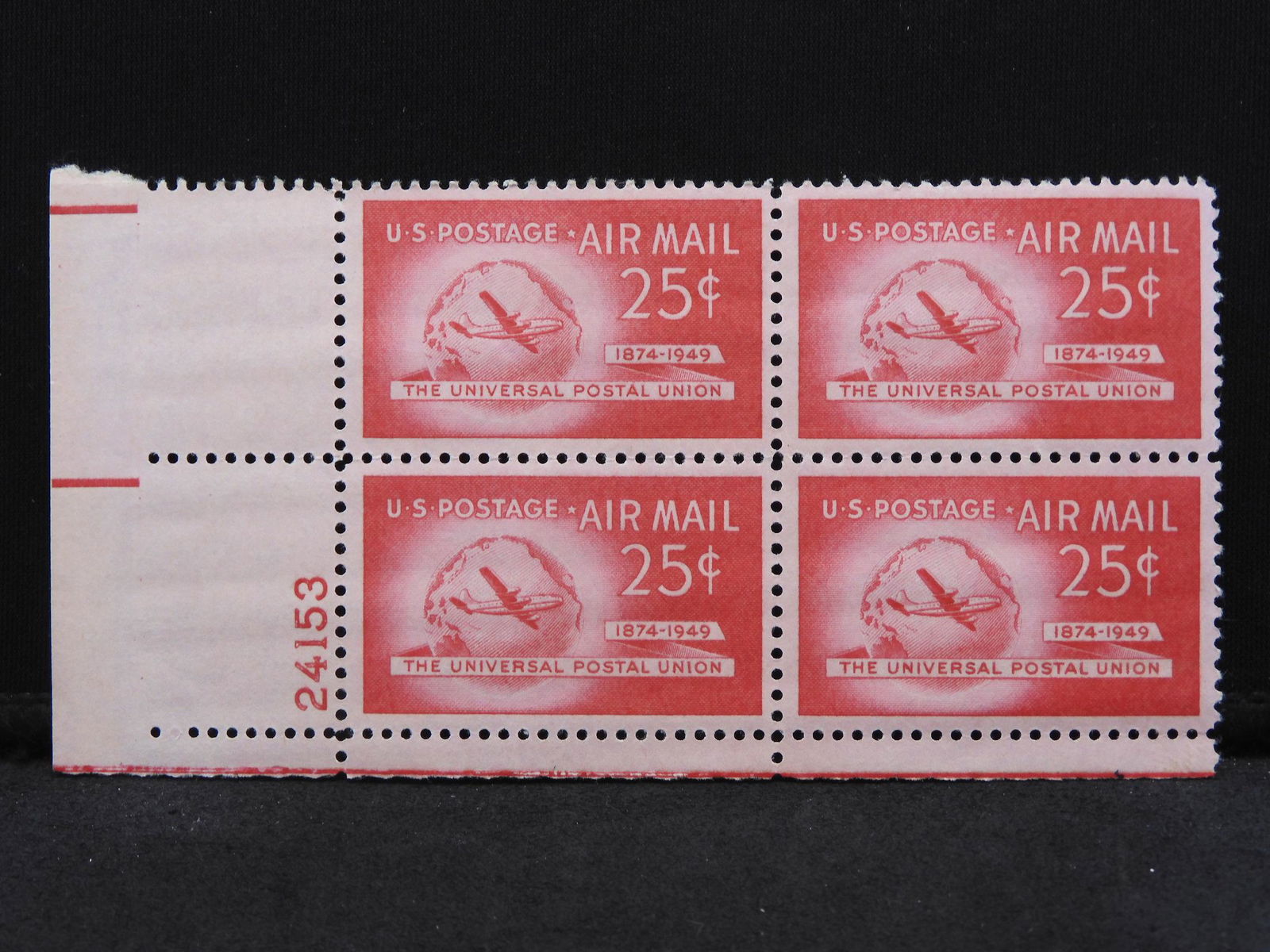 1949 Universal Postal Union 25 Cent Air Mail Plate (1 of 3)