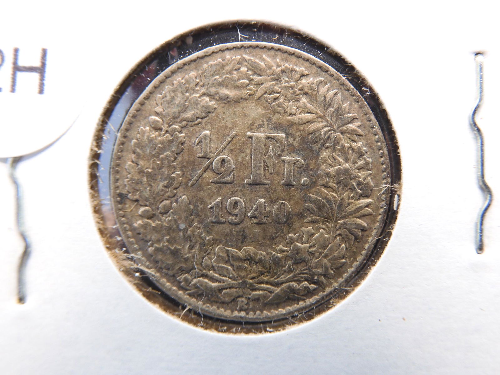 1940 B 1/2 Franc From Switzerland 83.5% Silver (1 of 3)