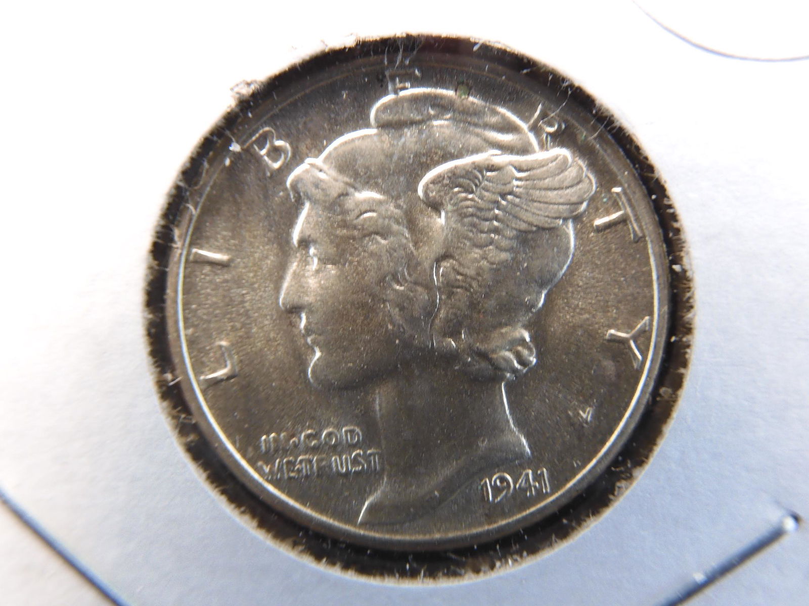 1941 Mercury Dime, BU 64.  Lustrous. (1 of 3)