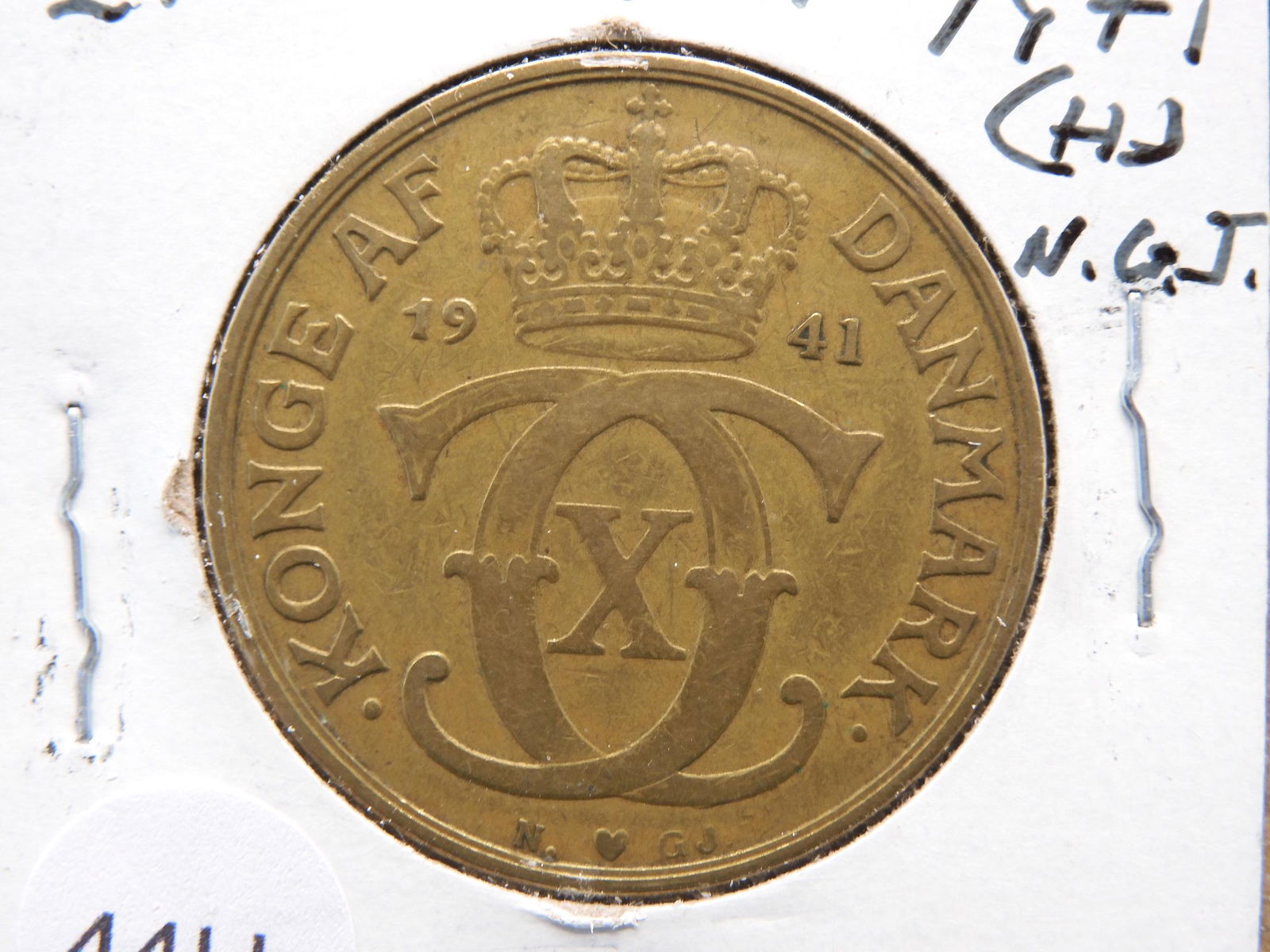 1941 N GJ 2 Kroner From Denmark 129,000 Minted (1 of 3)