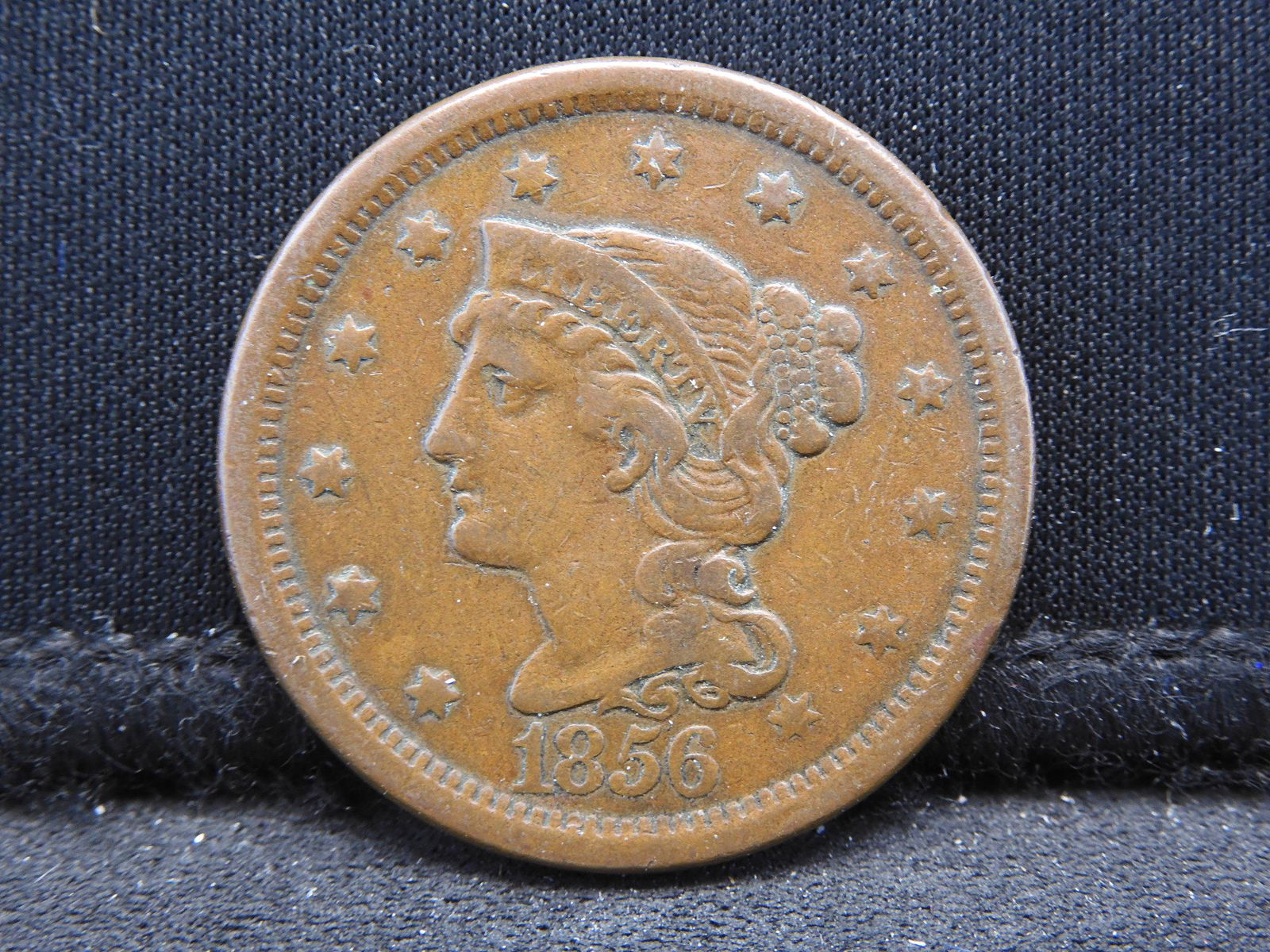 1856 US Large Cent.  Nice EF. (1 of 2)