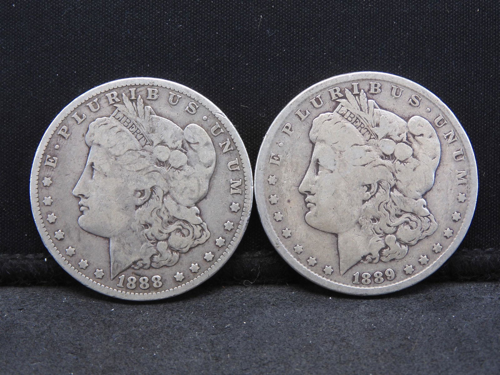 1888 & 1889-P MORGAN SILVER DOLLAR (two coins) (1 of 2)
