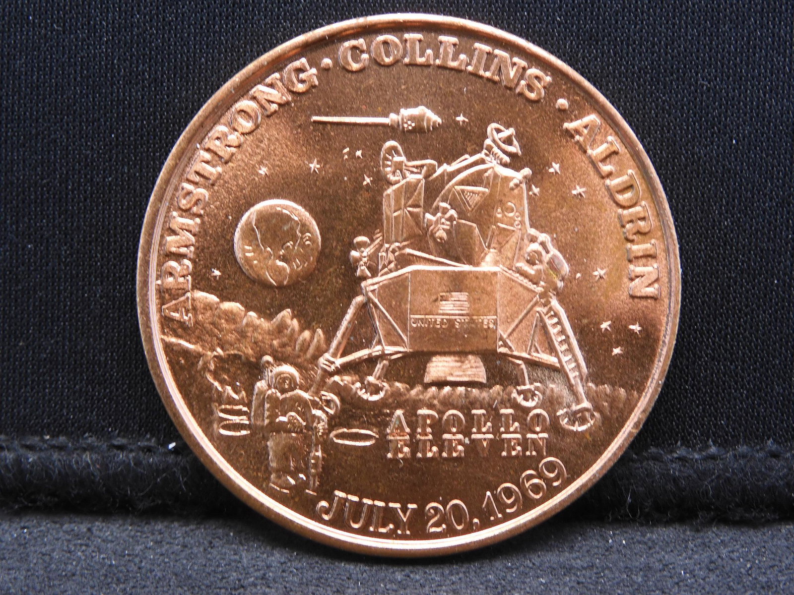 Copper - Commemorating Apollo 11 - Nice Detail of the: Copper - Commemorating Apollo 11 - Nice Detail of the Mission