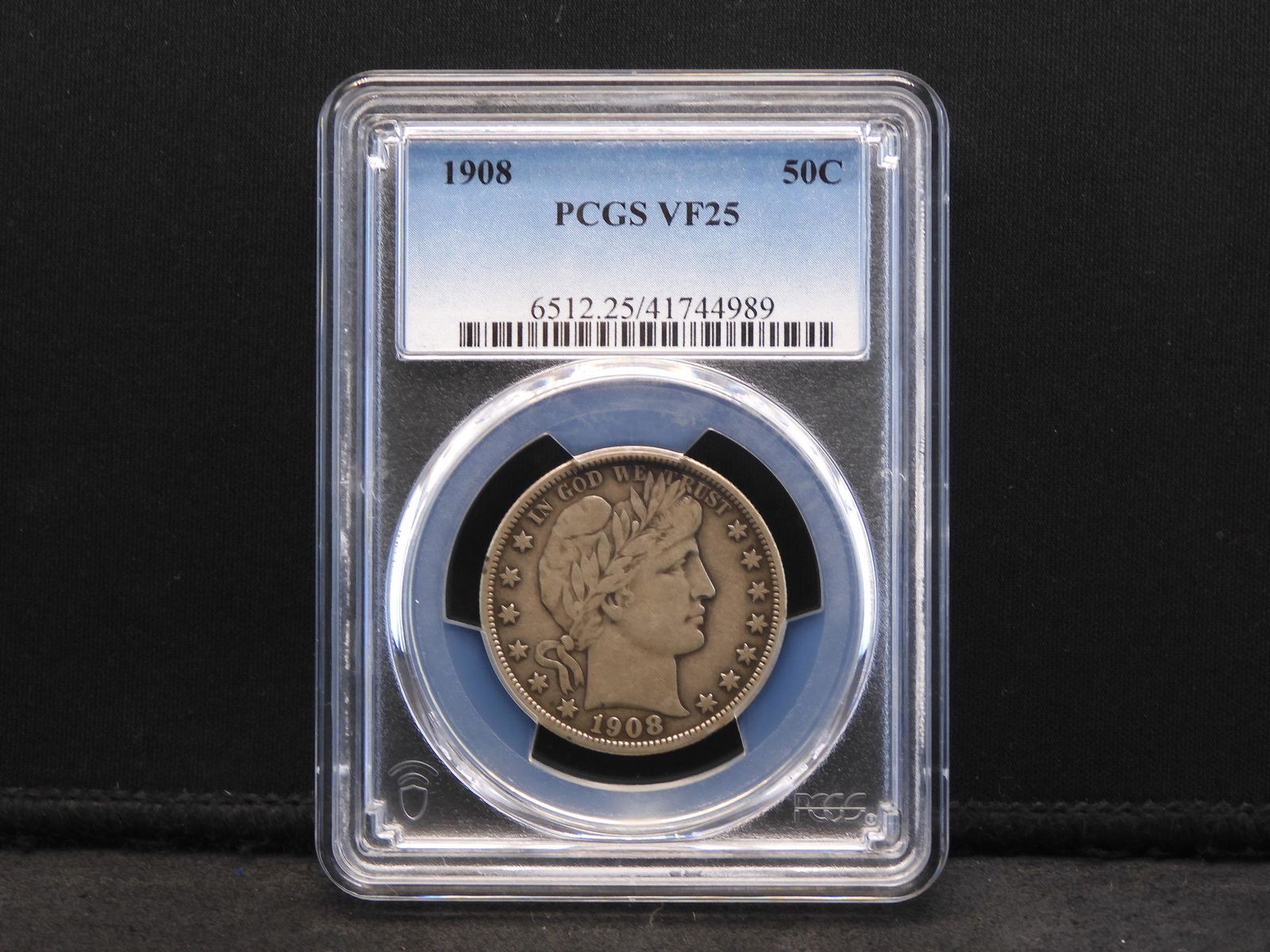 1908 PCGS VF25 Barber Silver Half Dollar (1 of 4)