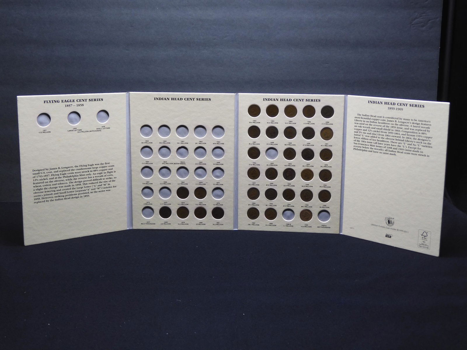 Partial Collection of Flying Eagle Cents 1857-1858 & (1 of 7)