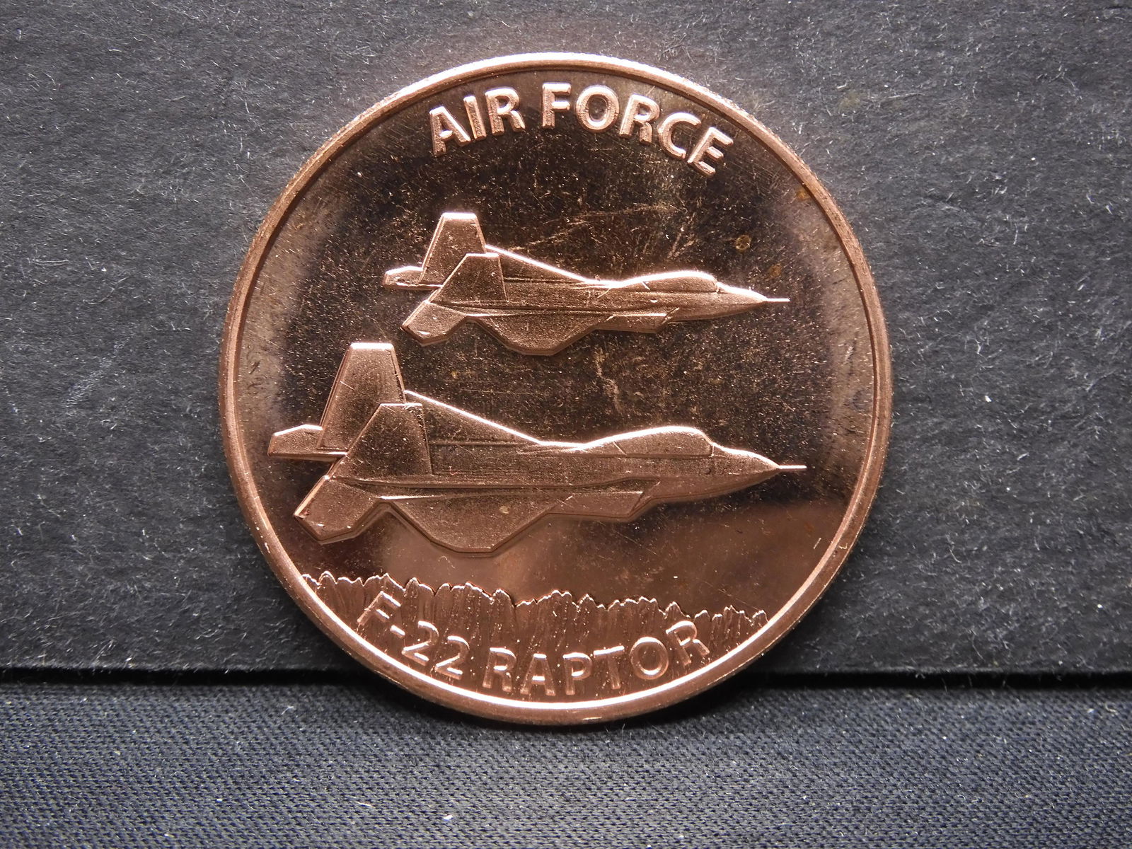 One Ounce .999 Fine Copper Round- Airforce F-22 (1 of 2)