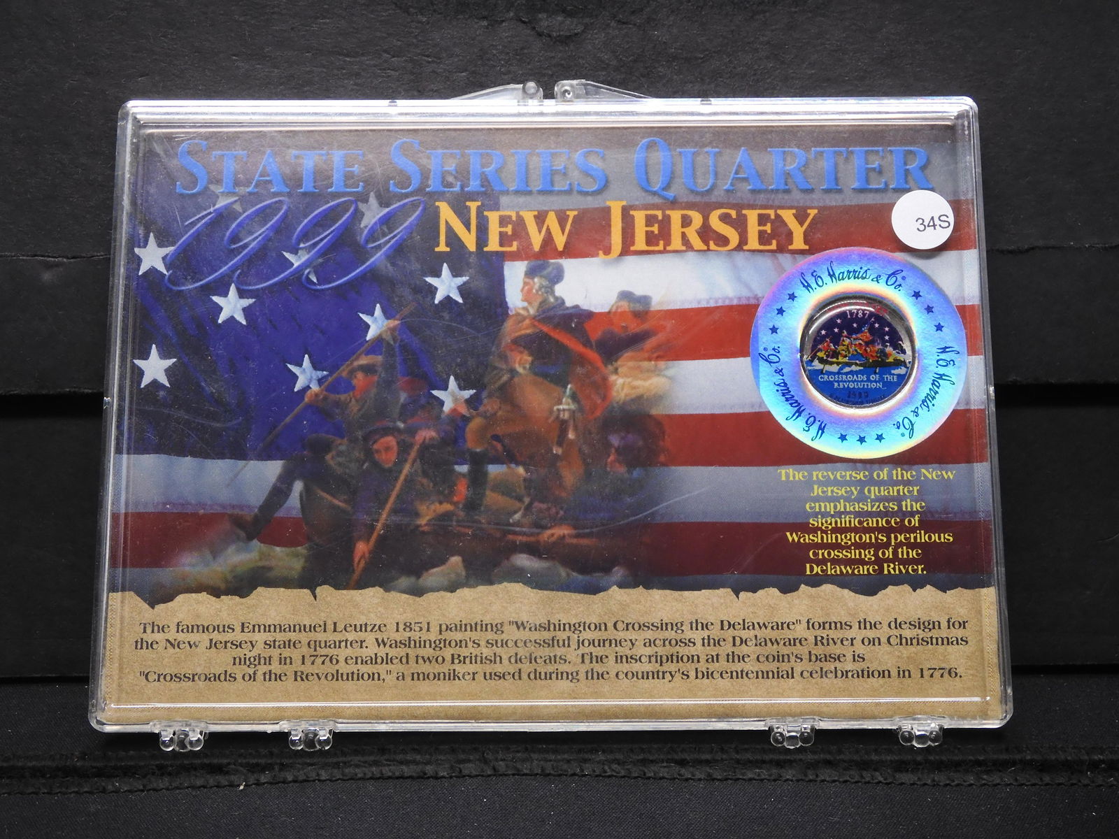 1999 Colorized New Jersey State Series Quarter by H.E. (1 of 5)