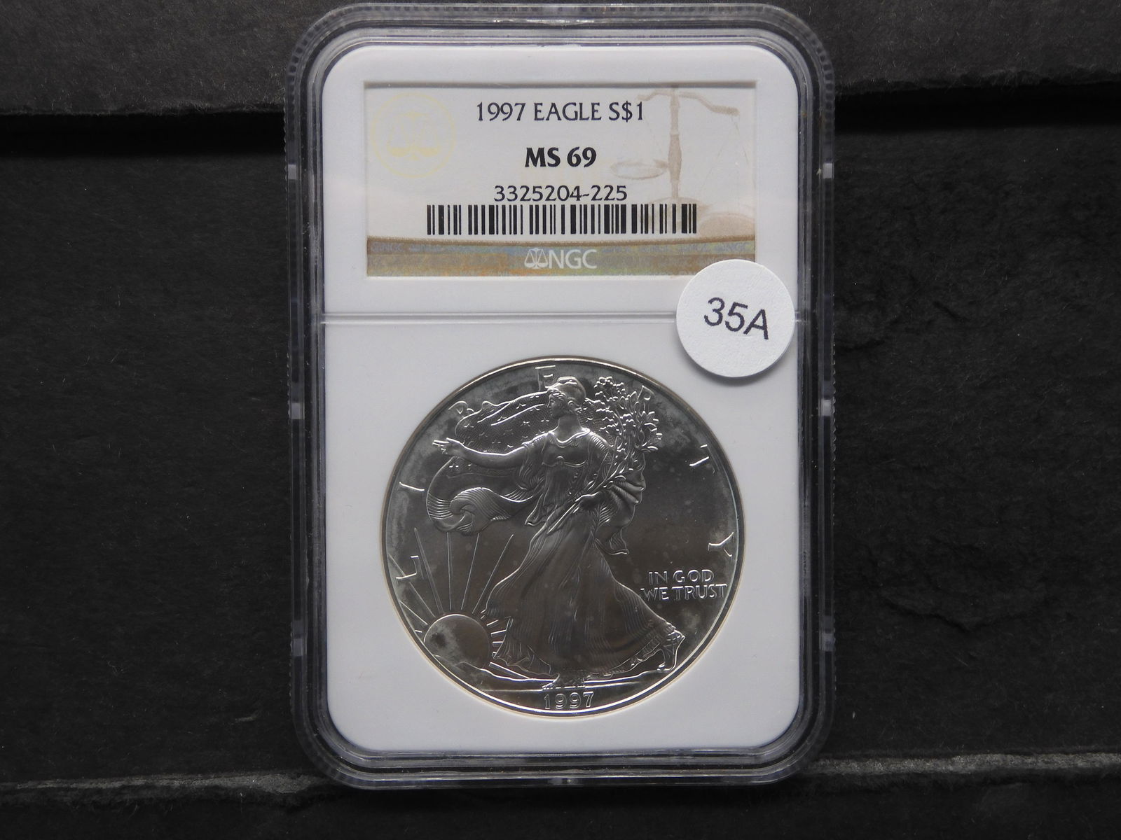 1997 American Eagle One Oz. Silver Dollar MS 69 NGC (1 of 4)
