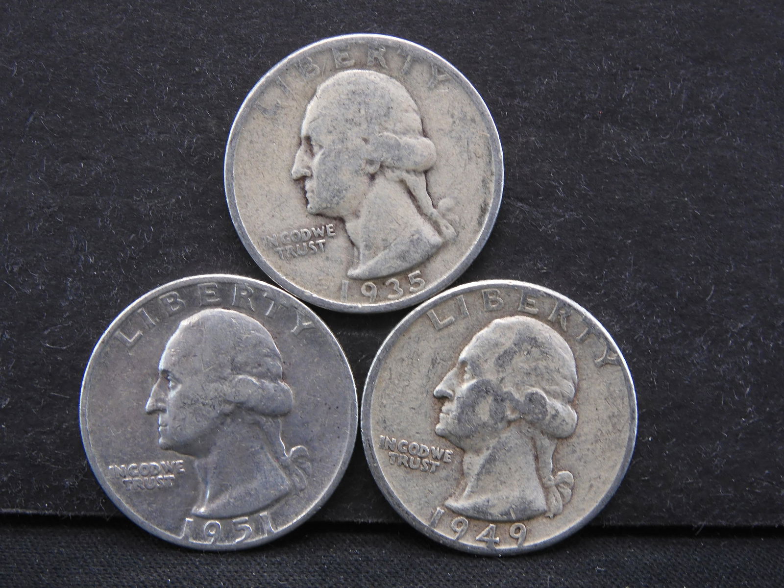 1935/1947-S/1949 SILVER/90% WASHINGTON QUARTERS (1 of 2)