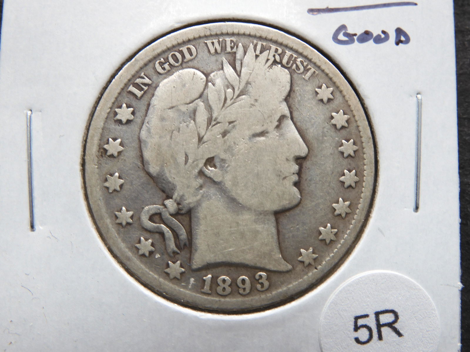 1893 Barber 50c. Good. (1 of 3)