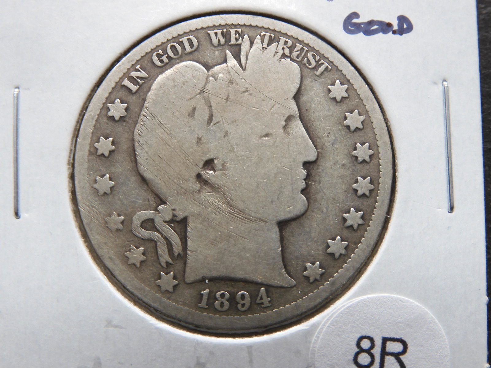 1894-S Barber 50c. Good. (1 of 3)