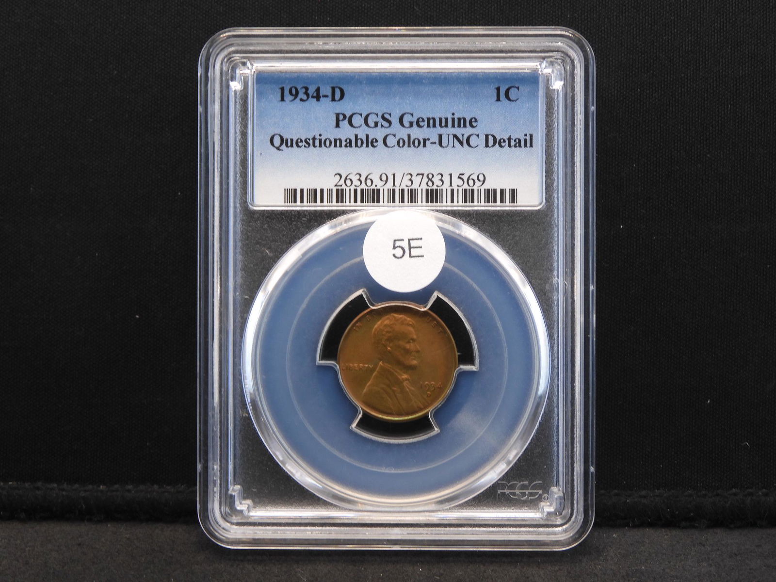 1934-D Lincoln Wheat Cent PCGS Genuine Questionable (1 of 4)