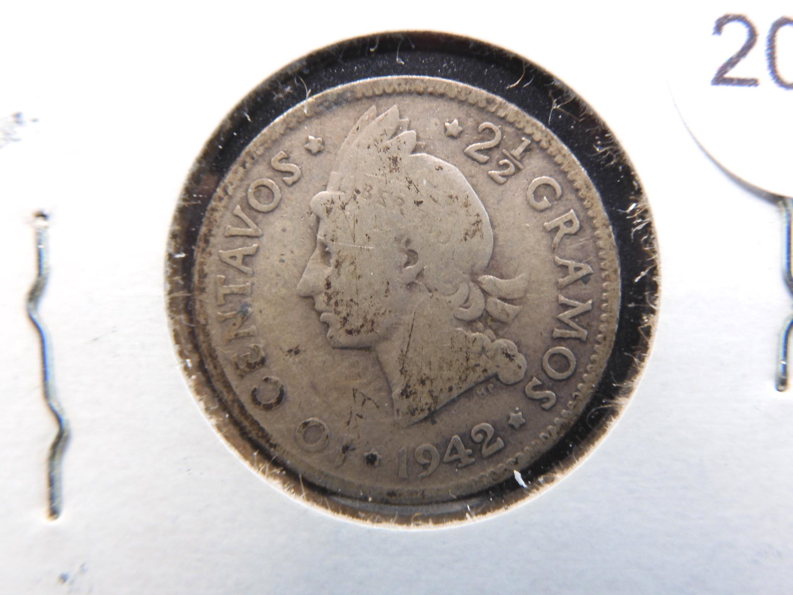 1942 -10 Centavos From Dominican Republic 90% Silver: 1942 -10 Centavos From Dominican Republic 90% Silver