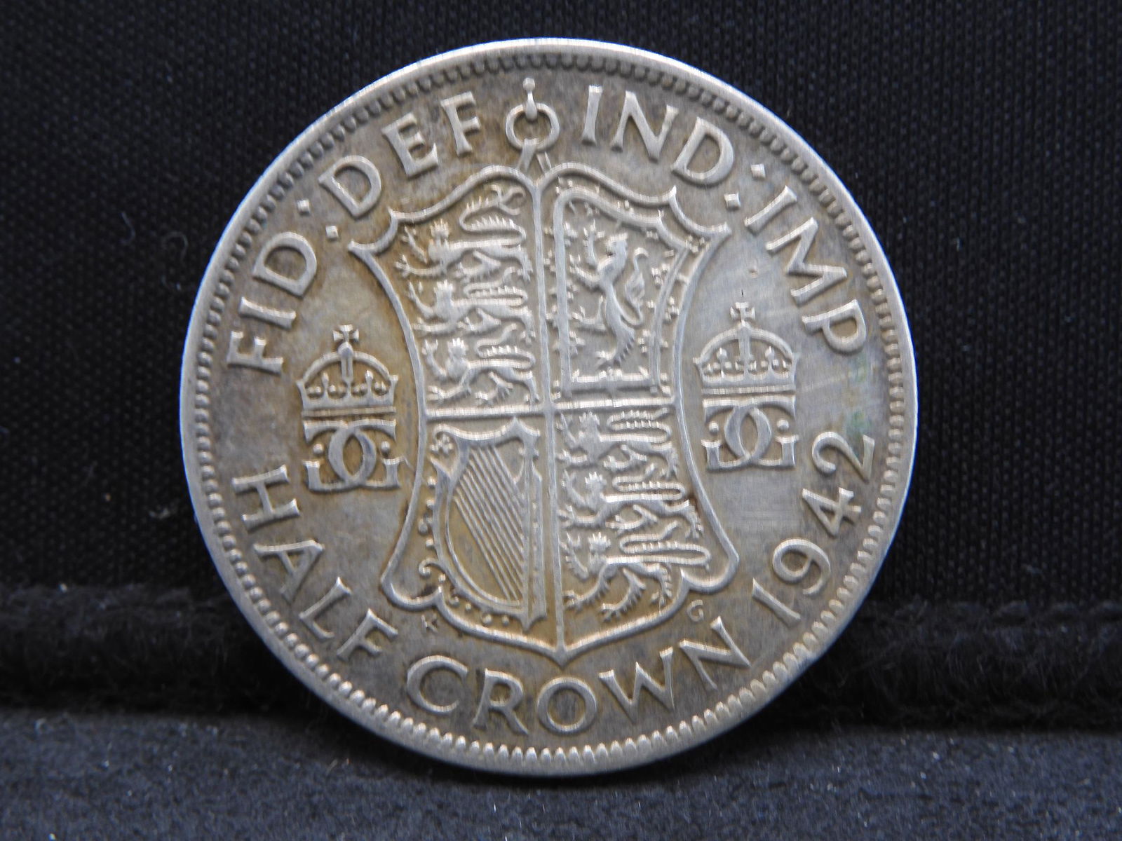 1942 Great Britain Half Crown 50% Silver Coin.  Coin (1 of 2)